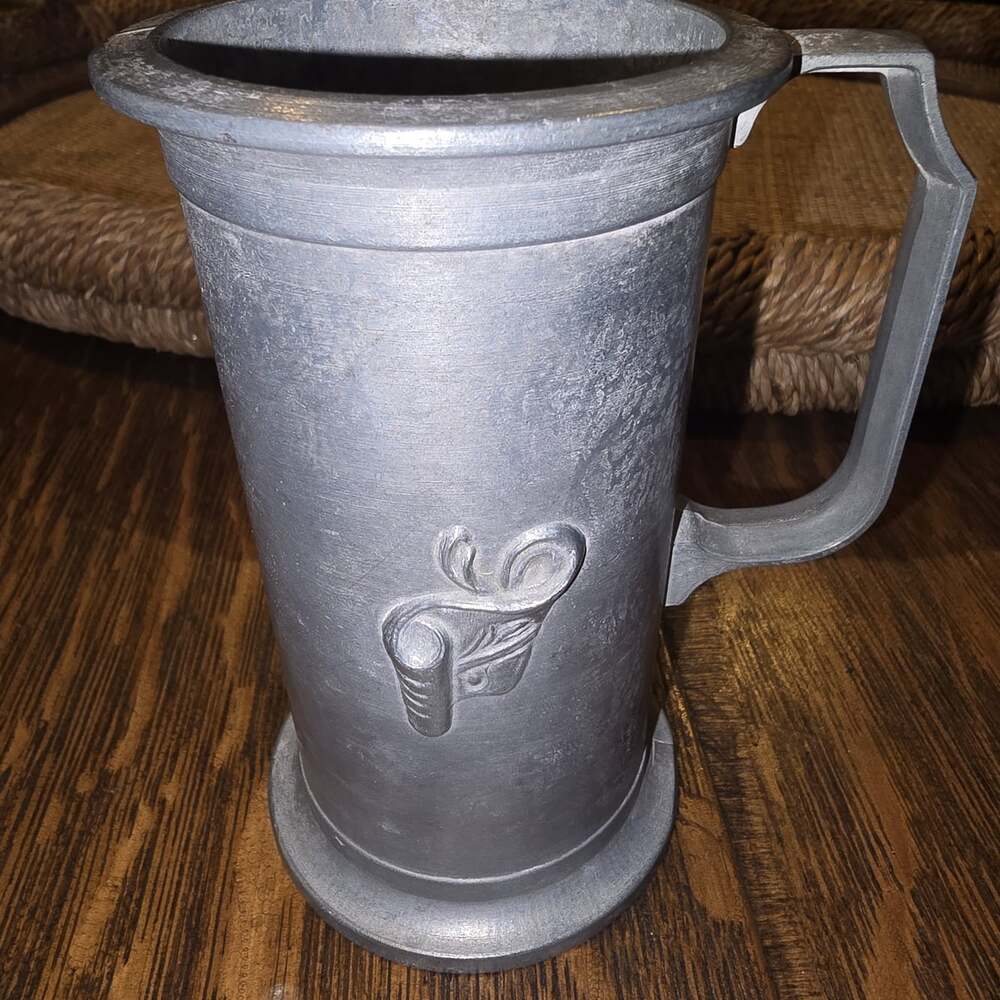 Vintage Italian Pewter Tankard ½ L “Peltrato 95%” Made in Italy